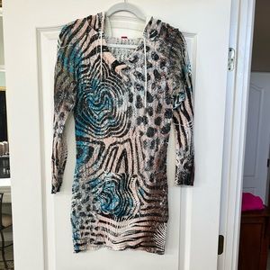 Apple Bottoms Juniors Large Hooded Sweater Dress or Tunic Very Cute!